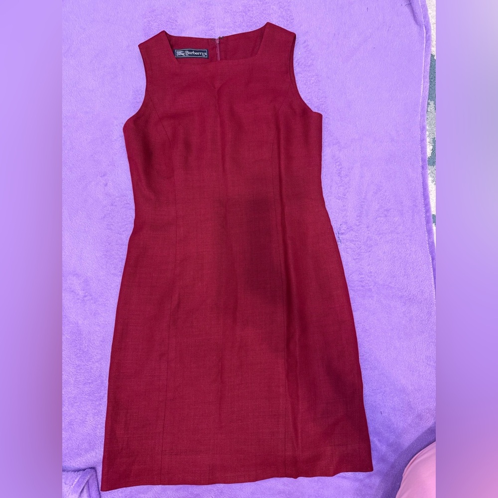 Vintage Burberry Rich burgundy Mini Dress